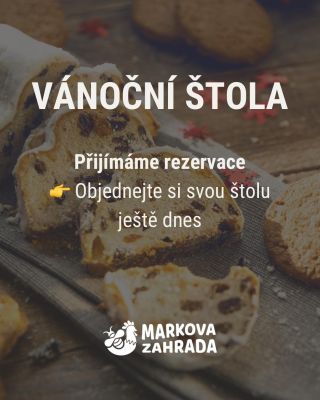 Z Markovy zahrady až na váš stůl 🎄 Tradiční vánoční štola plná chuti a vůně domova.